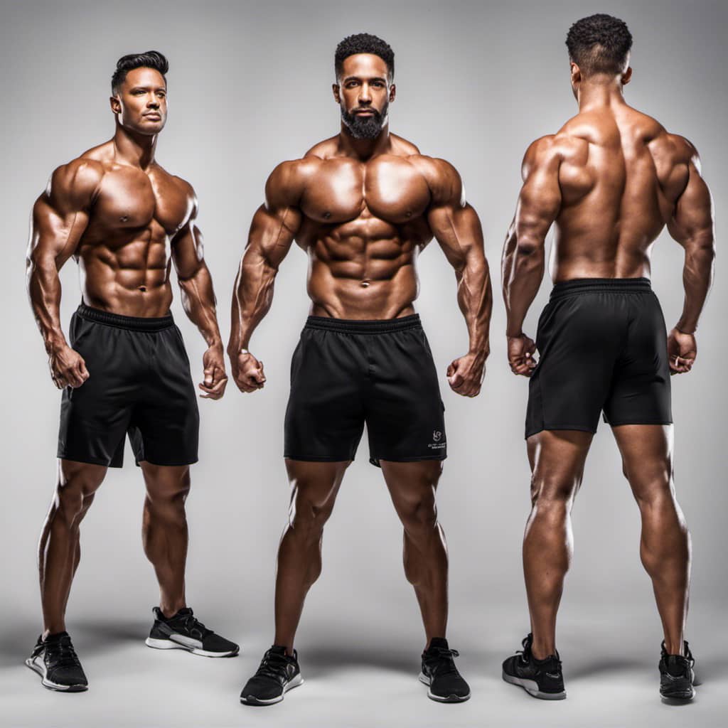 An image showcasing a person's transformed physique, with defined muscles, improved posture, and increased flexibility, highlighting the invaluable impact of a personal trainer's expertise and dedication